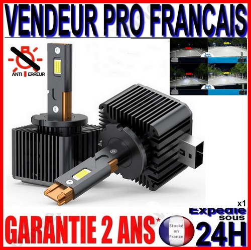 AMPOULE D3S A LED VENTILEE BLANCHE POUR FEU PHARE XENON CANBUS EN 6500K 140W 12V - Photo 1/17