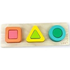 Lovevery Geo Shapes 3D Puzzle. Montessori, learning, educational pieces only