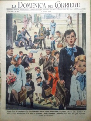 La Domenica del Corriere 4 Ottobre 1953 Barbablù Bracci Marciano Alpini Scuola