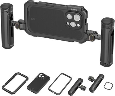 SMALLRIG Telefoon Video Cage Dual Handheld Kit voor iPhone 16 Pro Max