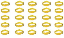 Dog Collar Bulk Packs Yellow Nylon Shelter Rescue Vet 4 Adjustable Sizes