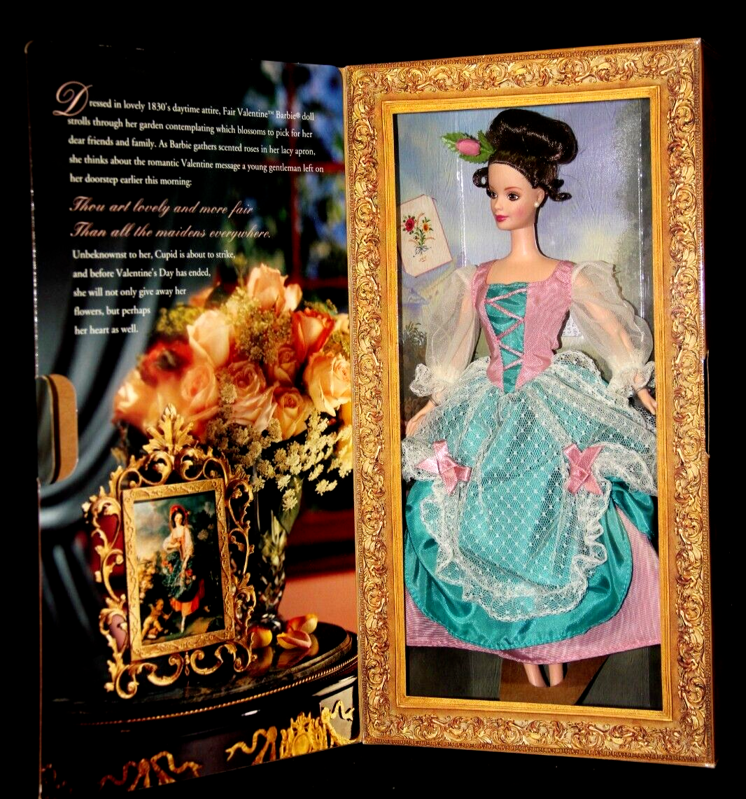 MIB NRFB 1830's Fair Valentine Barbie Doll, Hallmark Exclusive