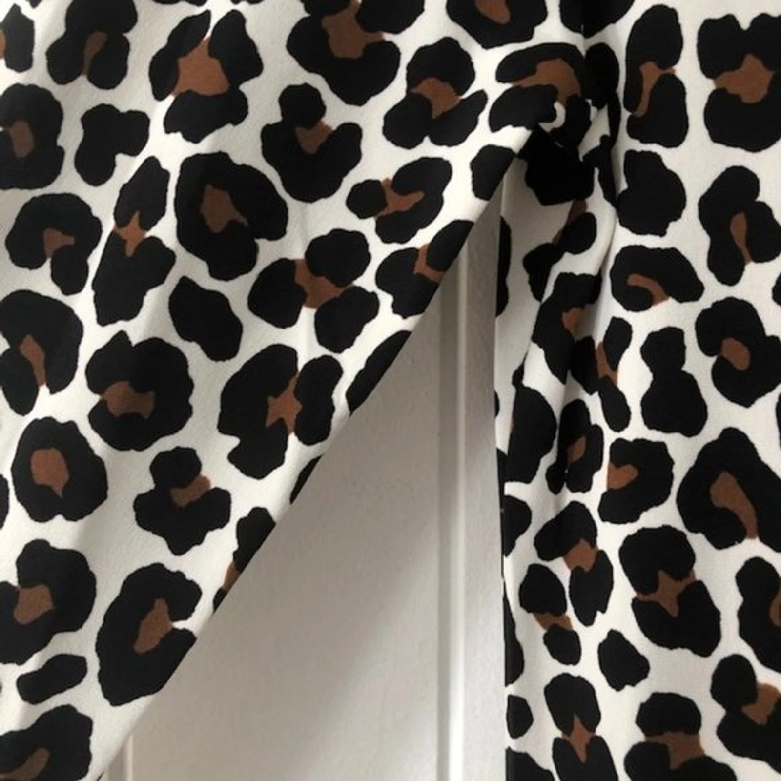 Abito donna Michael Kors petite savana gatto manica lunga stampa animalier piccolo