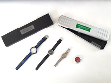 Damen Armbanduhren 4 Stück + Verpackung, Benetton Dunlop Ascot Tempic, Konvolut