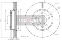 2X Maxgear 19-2369 Bremsscheibe FüR Chevrolet Opel