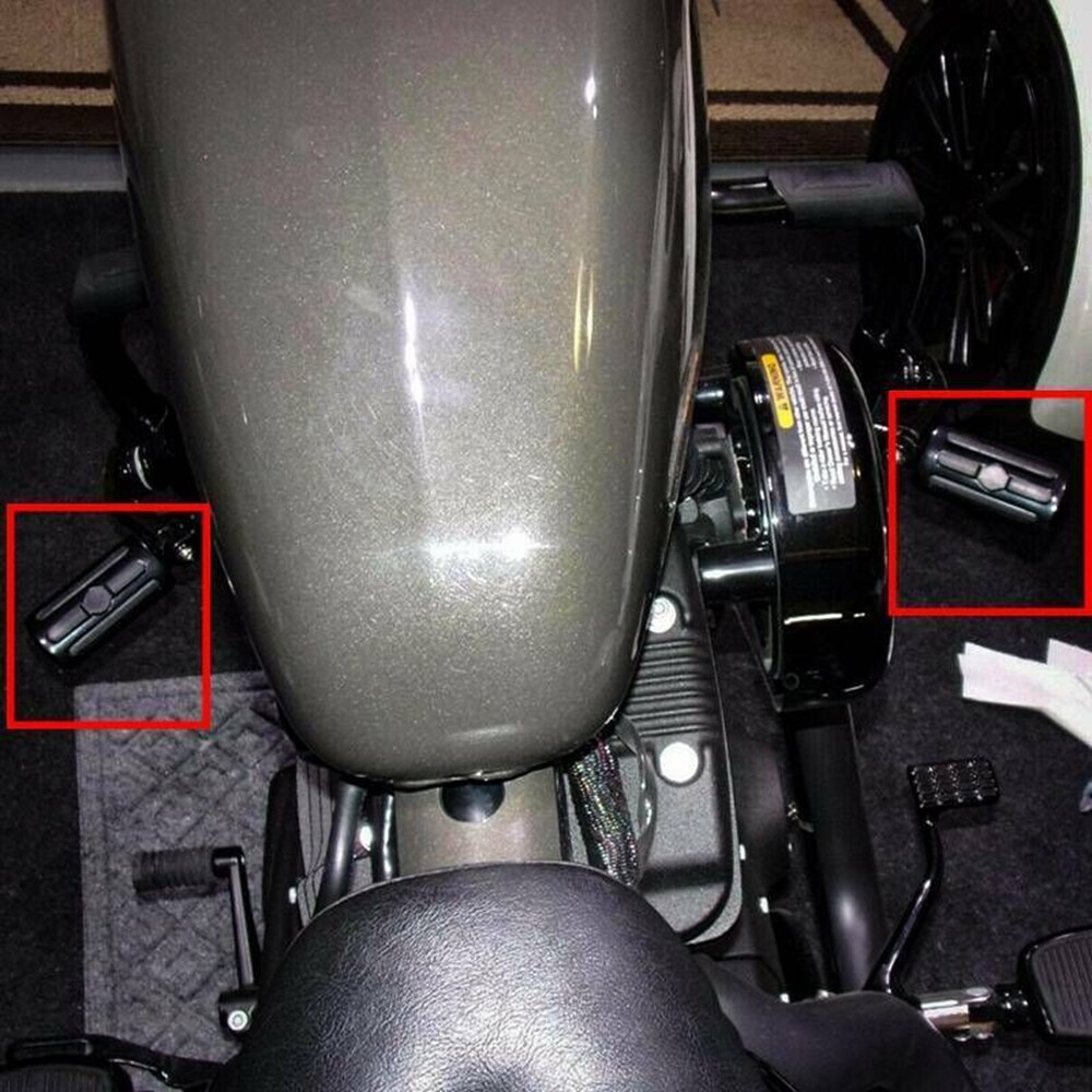 Highway Pegs 1.25" Highway Foot Pegs For Harley Touring Models - Chrome & Black Adjustable Foldable Pegs Harley Davidson Foot Pegs Black - Foto 9