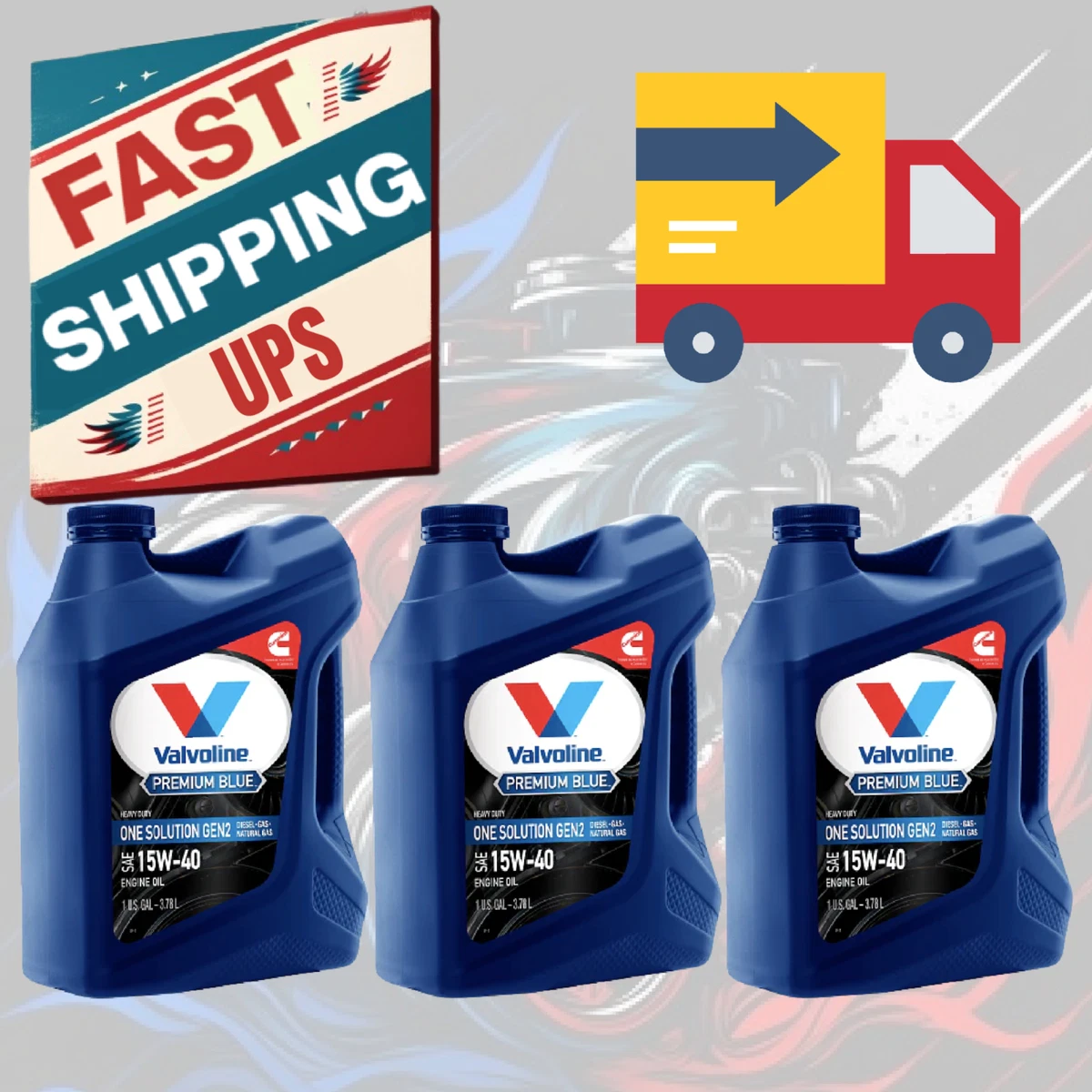 Valvoline Premium Blue Cummins Oil Change Kit, 15W40, 52 OFF