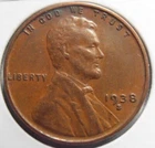 1938 S Lincoln Cent, Attractive AU coin, Low Mintage (30SGC1)