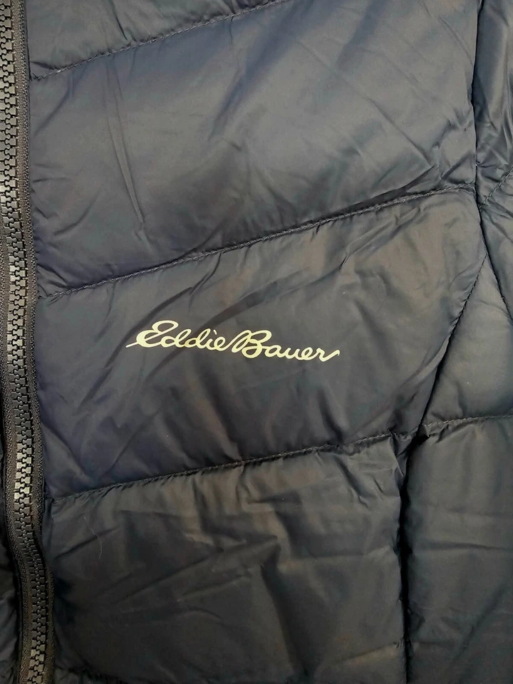 Abrigo Eddie Bauer con capucha acolchado acolchado longitud media peso ligero para mujer Foto 4 de 4