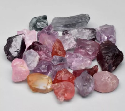 25pcs Lot 69.93ct t.w Rough Natural Multi-Color Spinel Gemstone, Myanmar