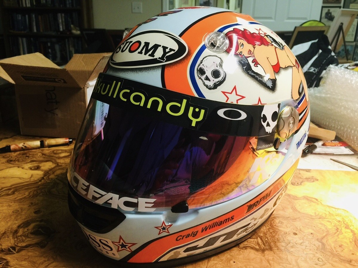 Suomy Motorcycle Helmet Vandal Pin-up L Iridium Multi Color Visor