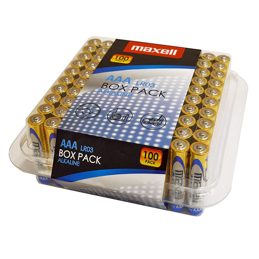 Maxell Batterie alkaline LR3 AAA - Confezione da 100 pezzi - 790410