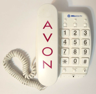 AVON Telephone Vintage 90's Bell South Landline Large Button White