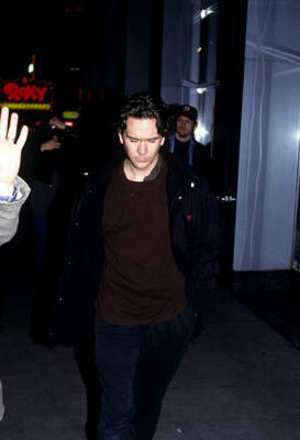 Timothy Hutton Outside Club USA New York New York 1990s Historic Old Photo