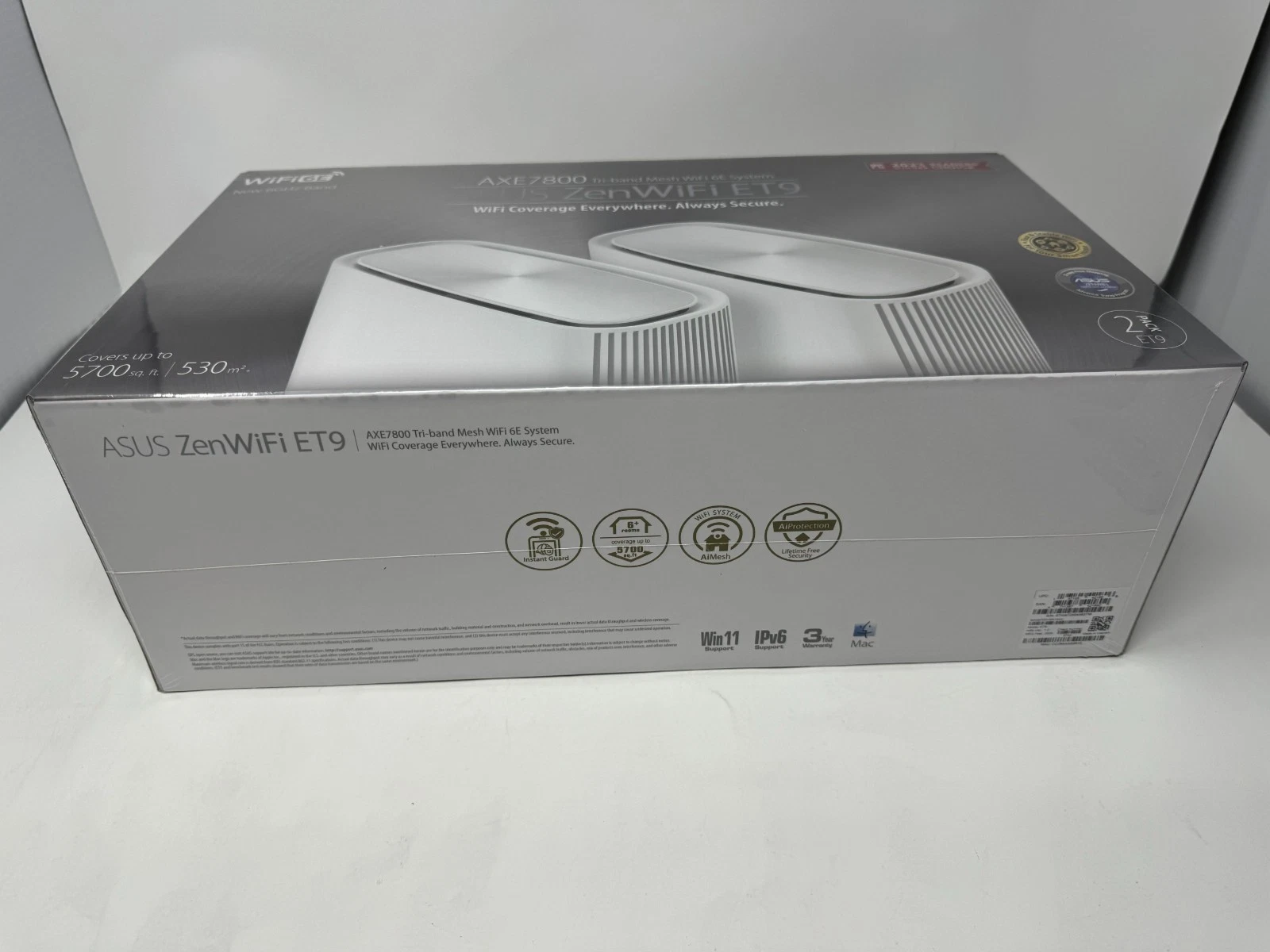 ASUS ZenWiFi ET9 AXE7800 Tri-band Mesh WiFi 6E Router - Thumbnail 5