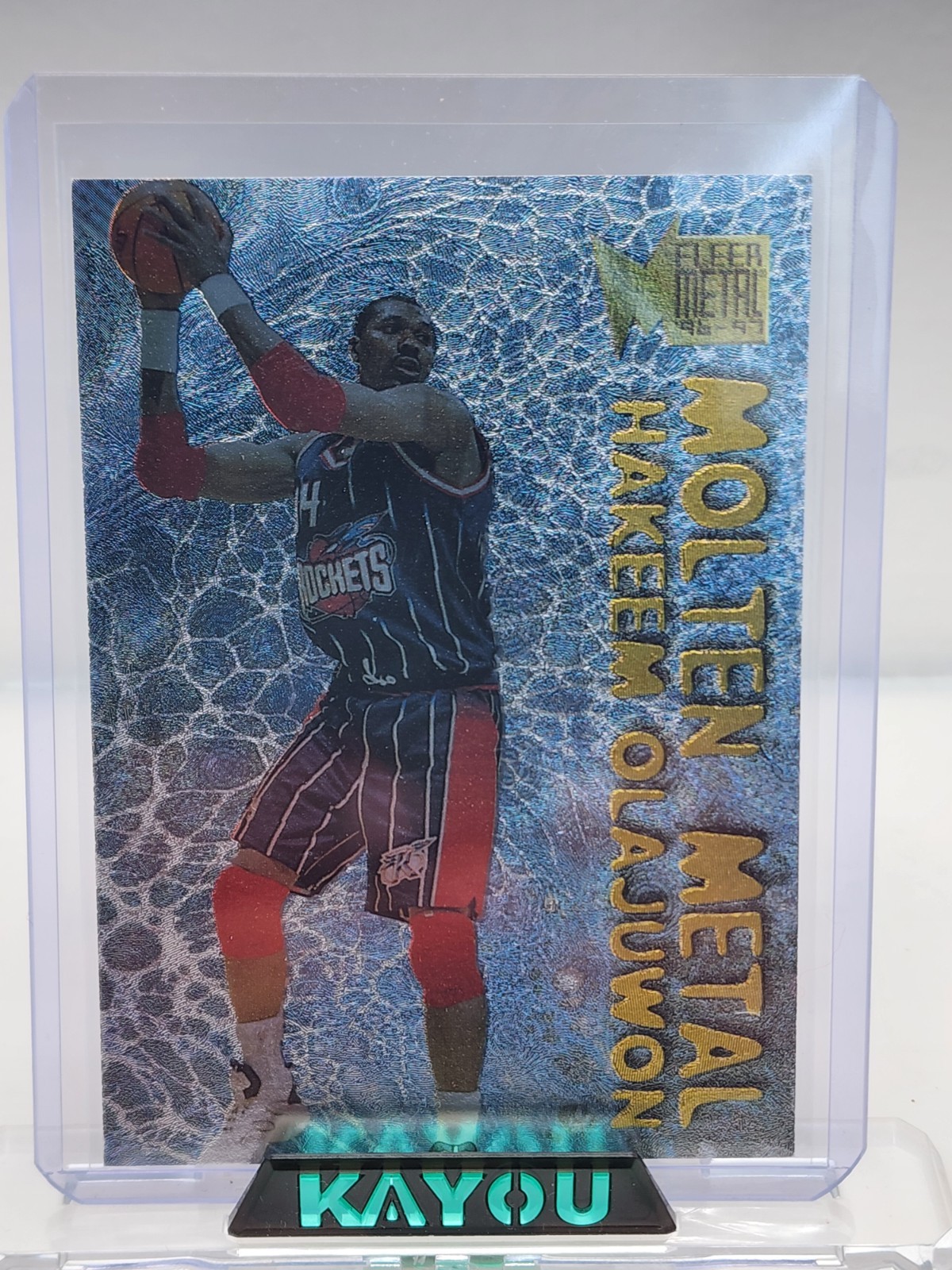 96-97 Fleer Metal Hakeem Olajuwon Molten Metal