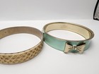 Vintage Bangle Bracelet  Pink Blue Gold Orange Bow Rinestone Set Of 8 — photo 6