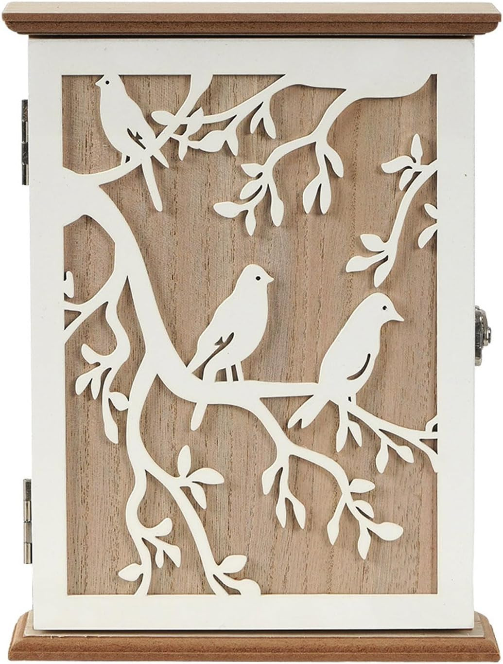 Webelkart Portachiavi In Legno Con Famiglia Di Uccelli Sui Rami – Decorazione Da Parete Multicolore – 30,5 X 15,2 Cm - 5