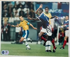 Patrick Vieira Christophe Dugarry signed 10x8 photo RACC Trusted Seller ACGCert