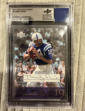 Upper Deck 2001 Legends Johnny Unitas #4 Auto 1971-72 GU Swatch BGS auth written