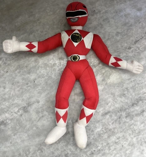 VTG 1994 Kid Dimension Red Power Ranger Plush 12" - Poseable Adjustable Arms