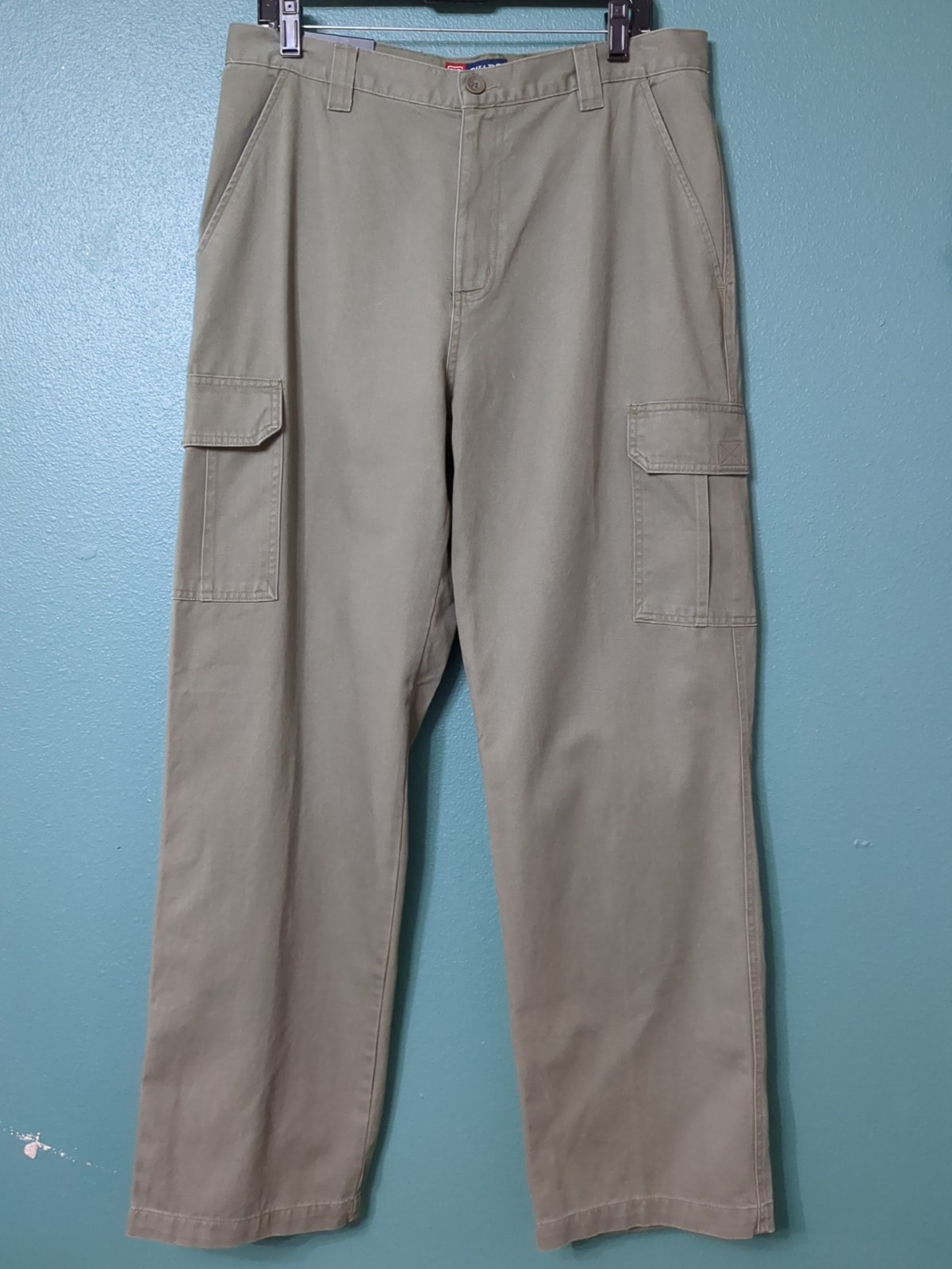 Chaps Men's 33x32 Anti Green Cargo Pants NWT Vintage Y2K