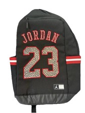 Nike Jordan 23 Jumpman Retro Backpack Jersey Logo Cement Bred Red
