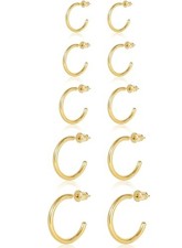 Minimalist Hoops for Women - 14K Gold Open 14K Gold - 6mm/8mm/10mm/15mm/20mm