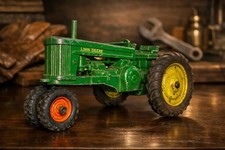Vintage Hubley John Deere Cast Iron Tractor  Pre-WWII Farm Toy Collectible