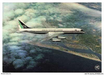 ASVP4-0272-AVIATION - Im Ciel De France - Super dc-8 62 De La Compagnie U