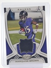 MARQUISE BROWN 2021 CERTIFIED PLAYER-WORN PATCH /299 #M-MB RAVENS Q5454