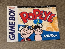 Popeye 2 Instruction Manual Booklet Nintendo Game Boy Very Good Shape