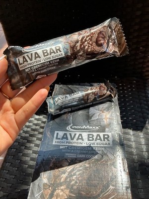 Protein Riegel Lava Bar Ironmaxx Dark Cookie 10 stück über mhd