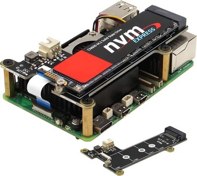 PCIe zu M.2 NVMe SSD Shield für Raspberry Pi 5 - Geekworm X1001