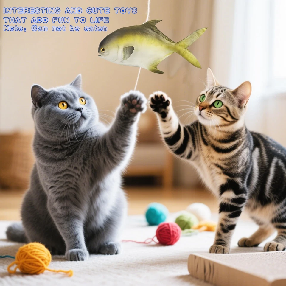 10 Pcs Realistic Fake Fish 6 Types Lifelike Stuffed Artificial Fish Models Ru... Foto 4 de 4