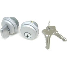 Adams Rite Style Mortise Lock Cylinder Set, Aluminum Finish
