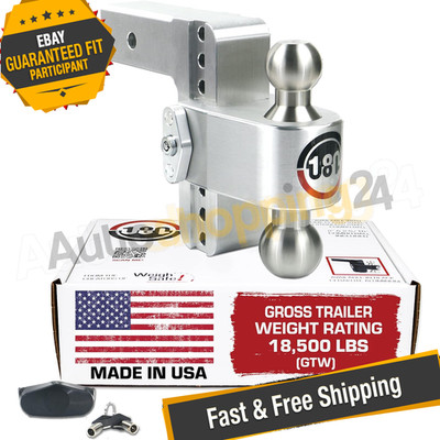 Weigh Safe LTB6-2.5 Turnover Ball 6'' Drop Hitch with 2.5'' Shank