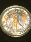 1987 American Silver Eagle 1 Oz Rainbow Striped Toning