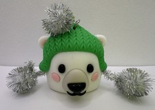 Bath  Body Works Polar Bear with Tinsel Pom Poms Pompoms Pocketbac Holder