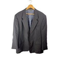 Hart Schaffner Marx Gold Trumpeter Mens 46R 2 Button Wool Pinstripe Blazer