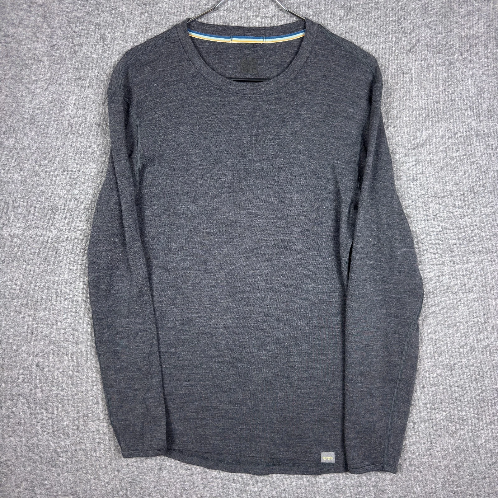 Meriwool Layers Shirt Men Large Gray Superfine Merino Wool 250g Base Outdoor