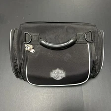 HARLEY DAVIDSON GENUINE PREMIUM REAR OVERNIGHT BLACK TAIL BAG & Fly Rain Cover