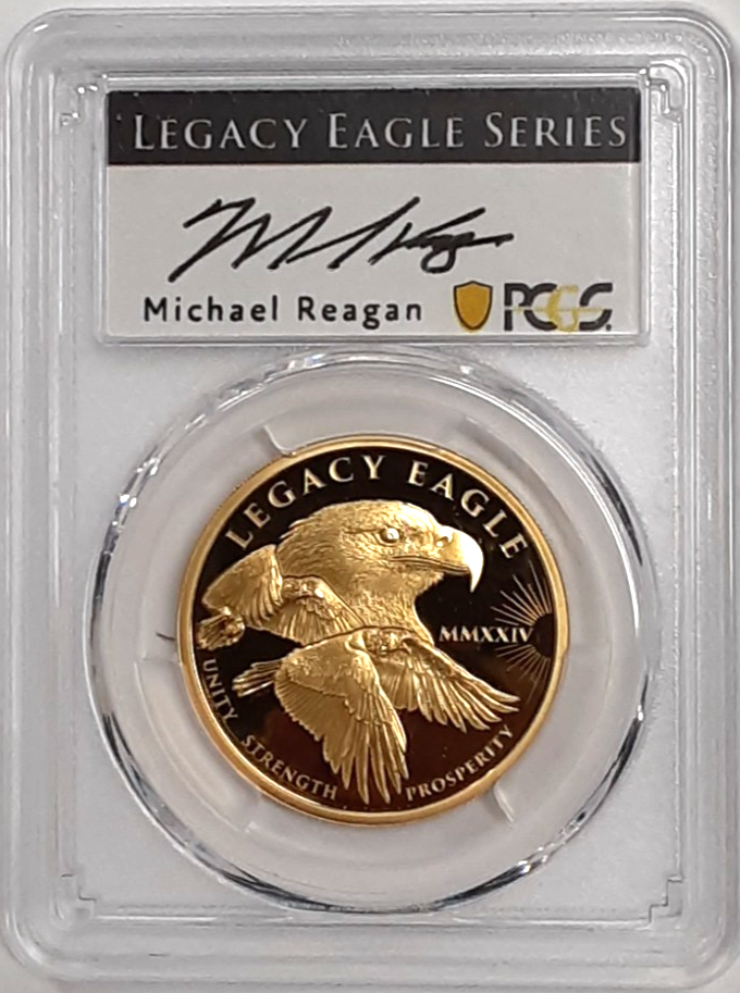 2024 Cook Islands $200 1 Oz Gold Legacy Eagle PCGS PR70DCAM 1st