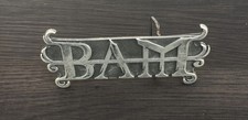Vintage BAM Margera Belt Buckle Viva La Silver Tone Jackass MTV Y2K
