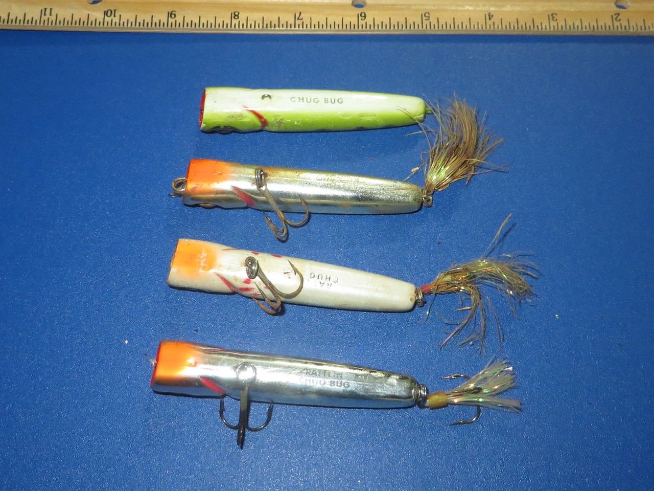 Lot of 4 Storm Pre Rapala Rattlin Chugbugs Chug Bugs Topwater Lures - Image 3