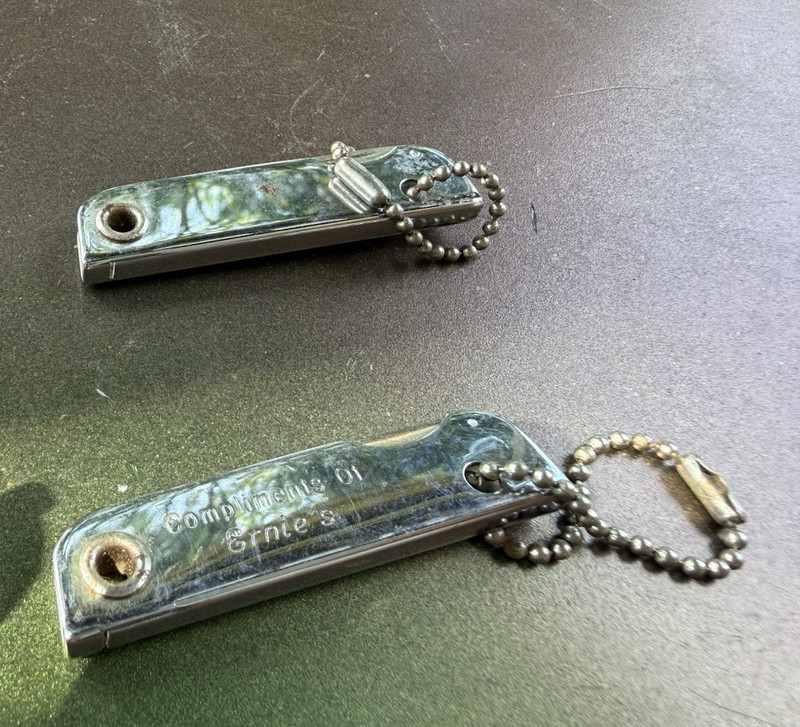 Stainless Steel Keychain Pocketknife Slipjoint Pen Blade, vintage antique