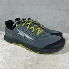 *STAIN* ALTRA Men's Size 10.5 SUPERIOR 5 Trail Running Shoe Grey/Neon Green