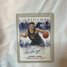 Panini 2021-22 Origins Rookie Autographs Johnny Wang #OR-JWA Purple /49 Titans