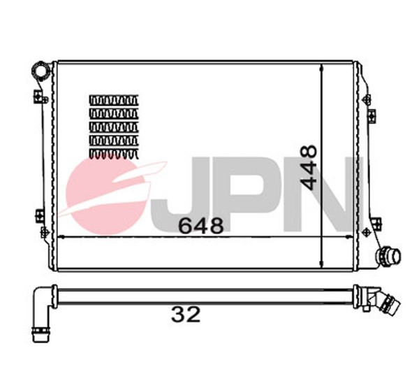 MotorküHler WasserküHler JPN 60C9062-JPN FüR VW Golf 5 1K1 Touran 1T1 1T2 Passat-image