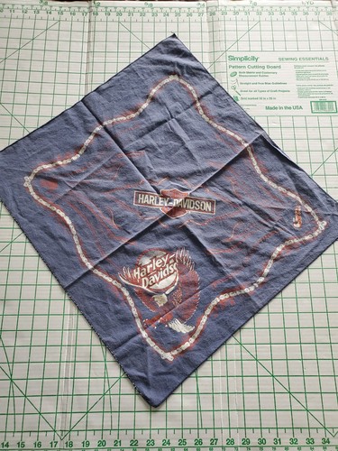 Vintage HARLEY DAVIDSON Motorcycle Bandana Screaming Eagle For Bikers Only USA